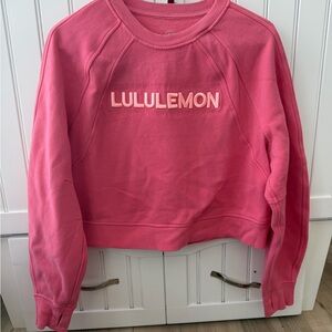 lululemon athletica Bright Pink Logo Crewneck Sweatshirt